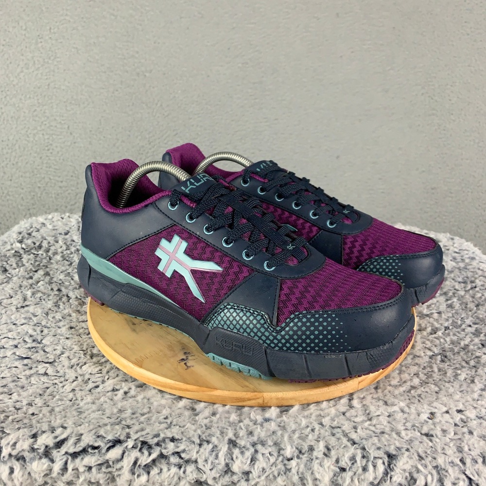 Kuru Quantum Sneakers Womens 11.5 Wide Purple Navy Blue Athletic Walking‎ Shoes